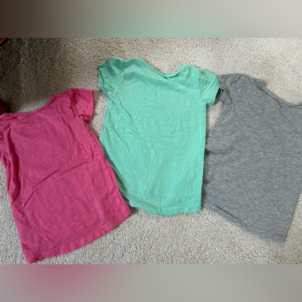 Simple Girls Short Sleeve Tees in Pink, Mint, and Gray